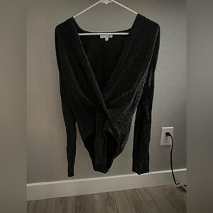 Black Body Suit Blouse